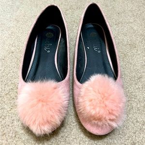 Machi Pink Pom Flats